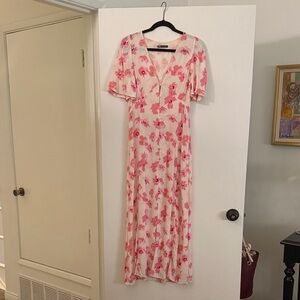 Floral Pink Maxi Dress
